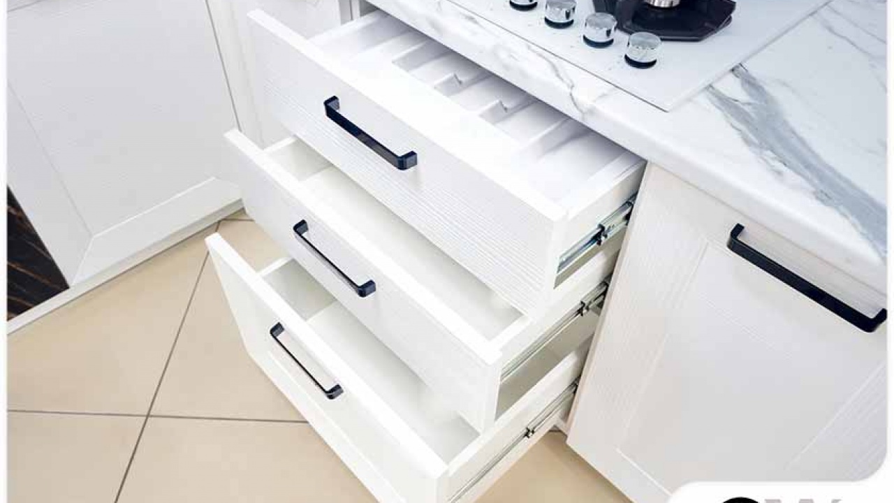 Ash Wood Roll-Out Cabinet Drawers